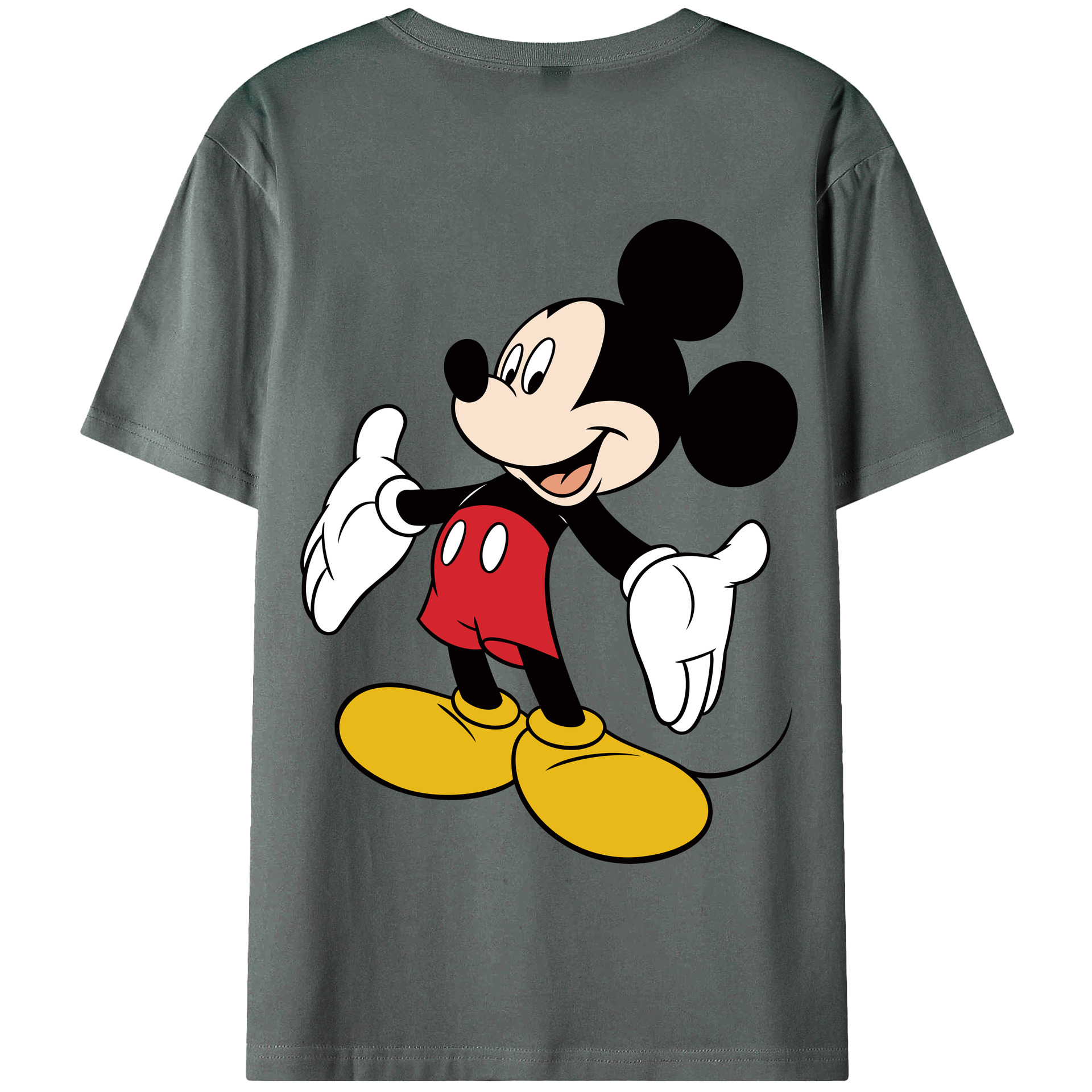 （画像用） ミッキーマウス Mickey Mouse 綿100％半袖Tシャツ（背面プリント）